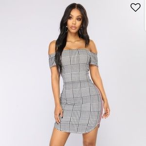 Fashion Nova "race you there" gingham dress-size L